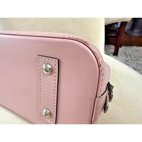 Louis Vuitton Alma BB Epi Leather Pink Silver Hardware Rose Red Stripe Hand Bag - Picture 4 of 16
